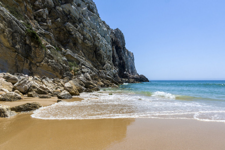sagres 葡萄牙南部 beliche 海滩上的悬崖