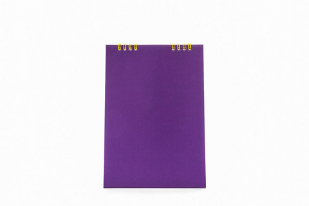 紫色的空白纸台历螺旋图片