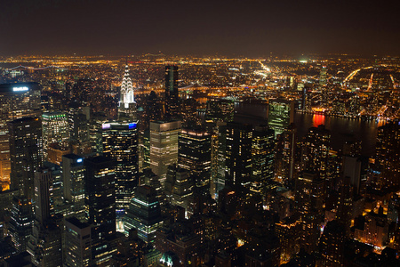 美国纽约市曼哈顿全景