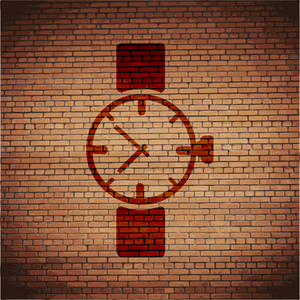 手表 时钟。平与抽象背景图标