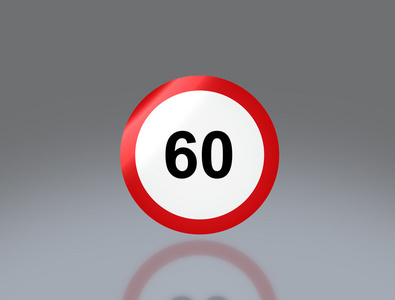 路标限速5限速区警示路标, 隔离禁止50公里千米五十公里最大交通限