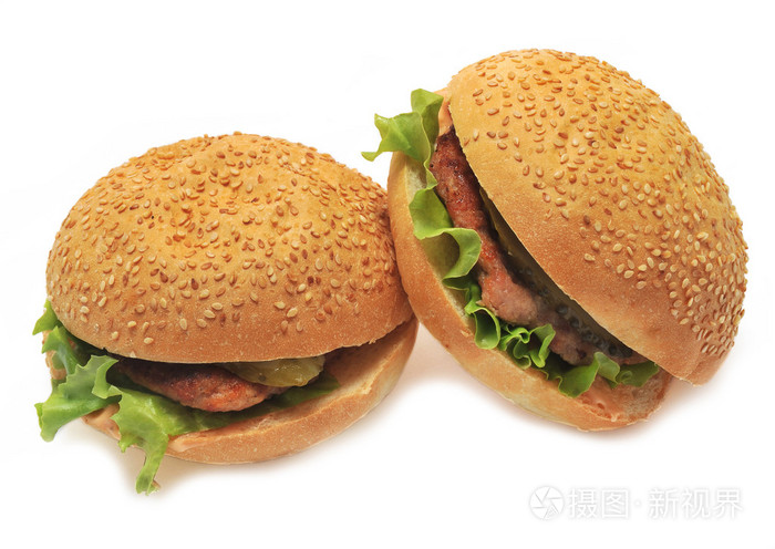 两个汉堡包
