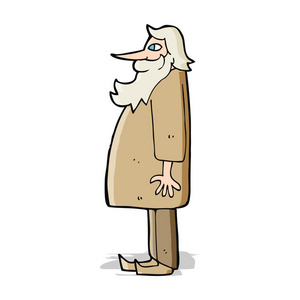 卡通大胡子的老人