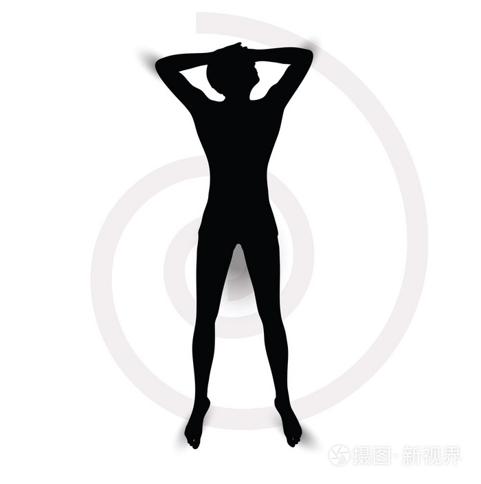 躺着一个人的轮廓