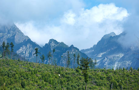 高塔特拉山区 斯洛伐克 夏天视图