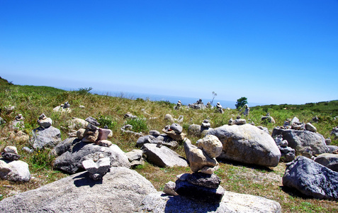 石块堆栈顶部 foia最佳山 葡萄牙