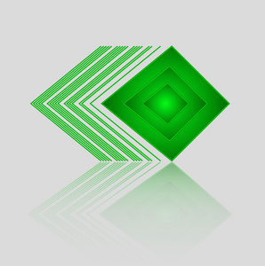 抽象几何绿色三角形模式