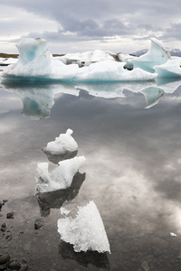 冰岛冰川，环礁湖 jokulsarlon