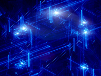 蓝色霓虹灯未来派的抽象背景