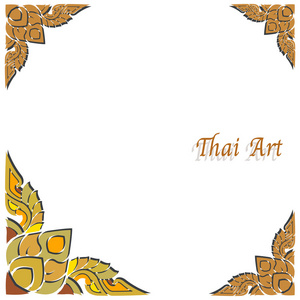 矢量泰国艺术框架