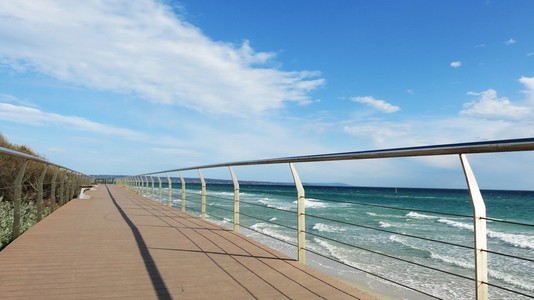 木桥海滩海景