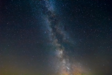 晚上现场银河系背景