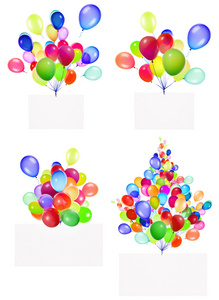 五颜六色的气球节日横幅