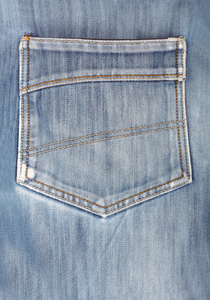 tasca posteriore blu jeans. bellissimo stile casual蓝色牛仔裤后口袋。美丽的休