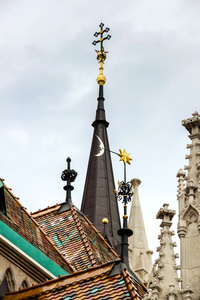 在布达佩斯，匈牙利布达城堡的哥特式大教堂