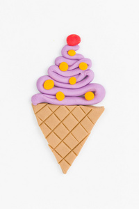 多彩色的橡皮泥橡皮泥冰淇淋照片