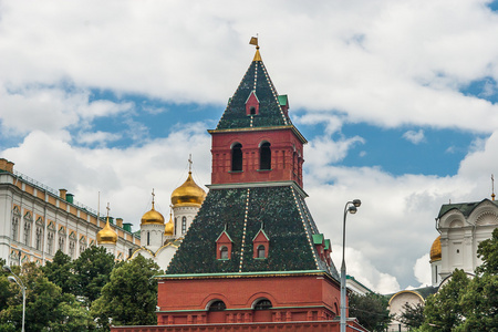 莫斯科克里姆林宫建筑在夏日时光
