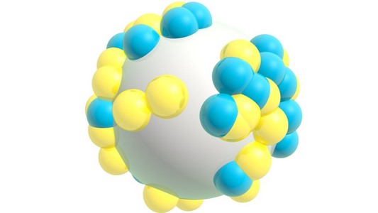 彩色气泡白色球体绕飞