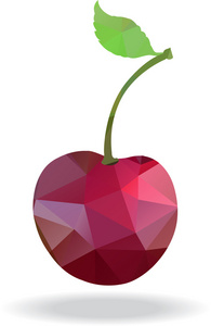 几何多边形水果 三角形 樱桃