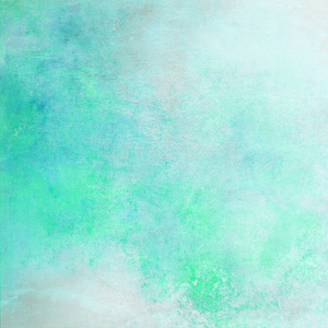 浅青色魔法薄荷和郁金香颜色水彩纸质地的抽象粉彩背景叶子无缝图案