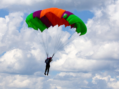 用降落伞下降图片