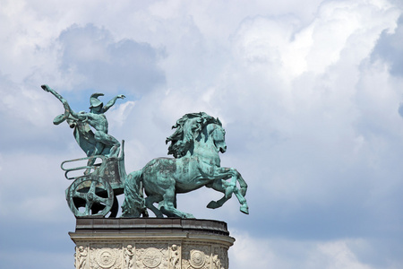 英雄广场匈牙利首都布达佩斯的里程碑