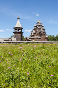 圣彼得斯堡。俄罗斯。代祷的木制教堂里