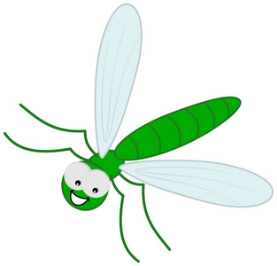 绿蜻蜓在飞行中