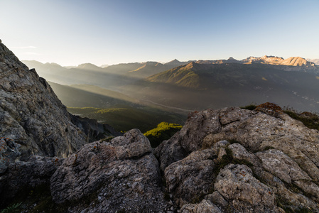 日落时 mountainscape