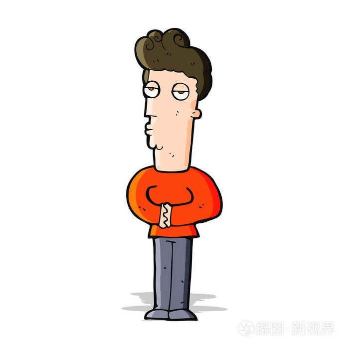 卡通漫画傲慢自大的人