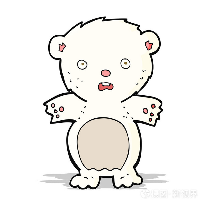 受惊的极地熊卡通