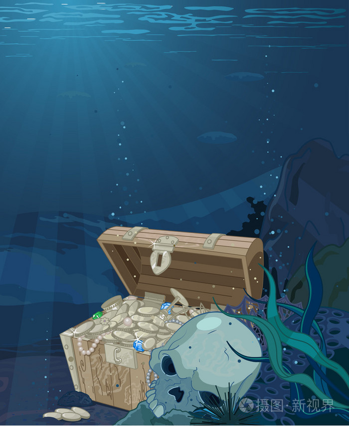 神话般的风景海底宝藏