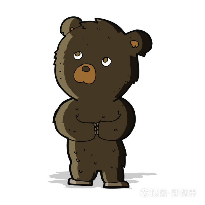卡通黑熊幼崽