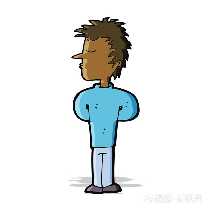 卡通漫画的人忽视