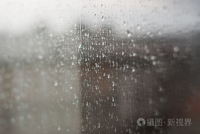 窗口雨滴股票图像