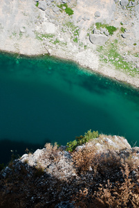 imotski，著名的蓝色湖泊在克罗地亚