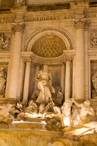 fontana di trevi，罗马，意大利