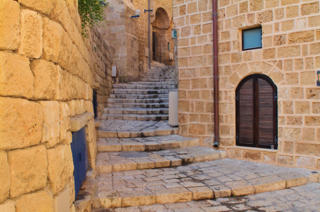 特拉唯夫 jaffa，一个古老的城市小巷