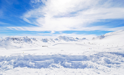 paradiski，法国滑雪区全景