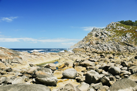 石海滩上 cies 群岛在大西洋，西班牙