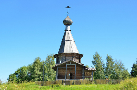 俄罗斯，在 Ferapontovo，沃洛格达州 Nill Sorsky 木制教堂