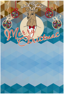 圣诞节背景与鹿为简单的文本图片