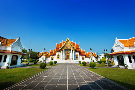 大理石神庙，扫管笏 benchamabopitr dusitvanaram 泰国曼谷