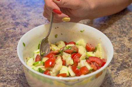 沙拉水果蔬菜西红柿饮食素食健康绿色小吃美食饮食