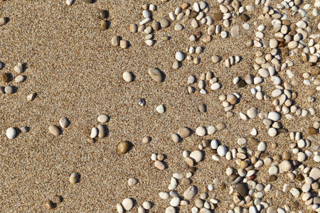 沙子和小鹅卵石纹理背景
