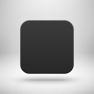 黑色抽象空白应用程序图标按钮模板