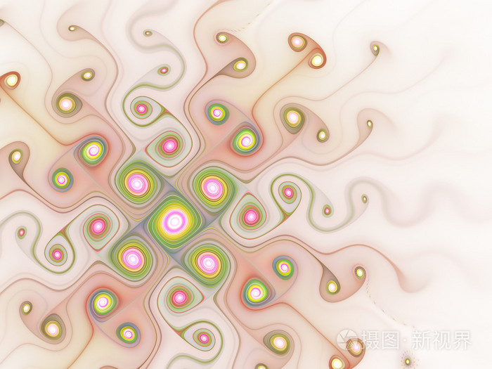 光光滑分形纹理,数码艺术作品的平面创意设计