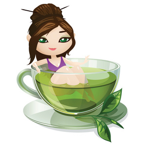 绿茶饮品图片