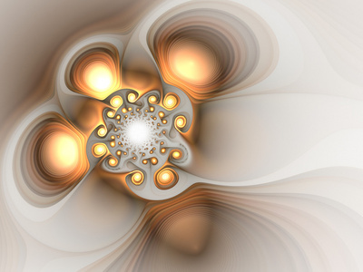 金分形漩涡，数码艺术作品的平面创意设计