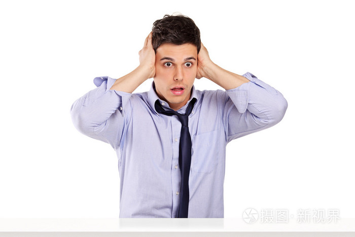 难以置信的震惊的男人